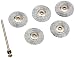 Produktbild Proxxon 28952 Stahldraht Rundbürsten Form Rad Ø22mm Schaft Ø2,35mm 5 Stück + Träger / Packung