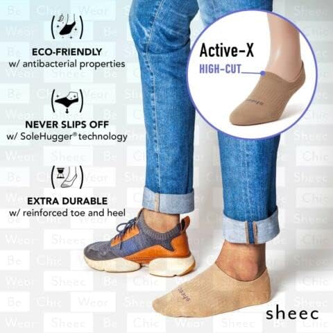 SHEEC Active-X ハイカットモーダルバンドルパック メンズ (6/ペア), ホワイト, 12.5-13.5