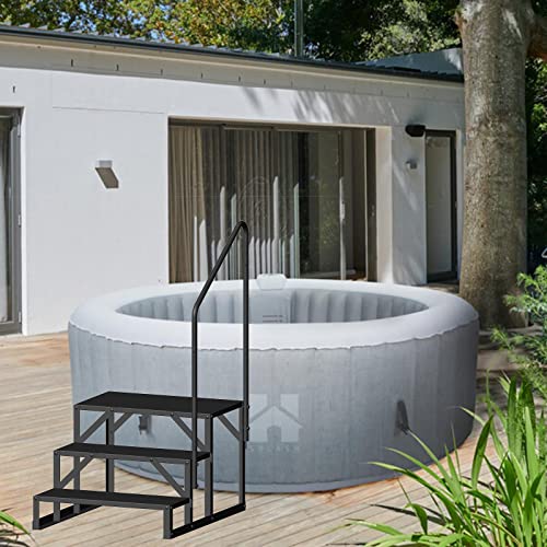 Gloppers Rv Handrail, 2 Step, 5Th Wheel Stair Hot Tub Stairs Steps, Anti-Slip, Rv Step Ladder Support Stair Riser For Rv, Travel, Camper Trailers Outdoor, Assist Handrail #TOP2