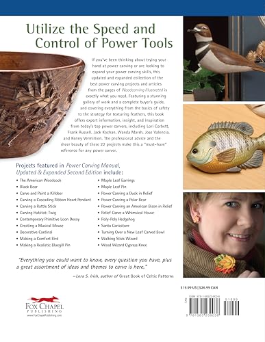 Power Carving Manual, Second Edition: Tools, Techniques, and 22 All-Time Favorite Projects (Fox Chapel Publishing) Step-by-Step Projects and Photos, Buyer's Guide, Expert Information, and Inspiration - Image 2