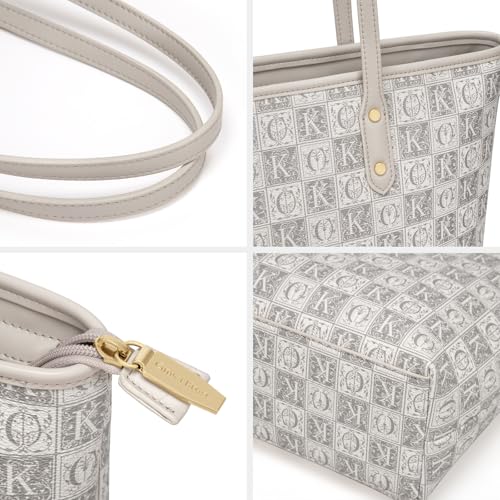 Bolso Tote de trabajo para mujer cuero ligero con cremallera miniatura 6