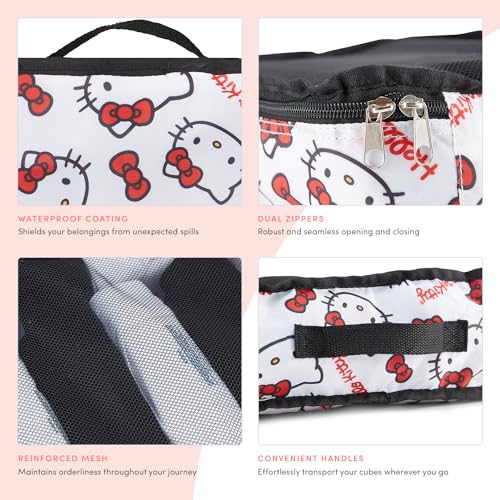 Sanrio's Hello Kitty Packing Cubes - 5 Piece Packing Cube Bags - Travel Essentials - Suitcase Luggage Organizer Set - Hello Kitty and Friends, My Melody, Kerromi, Kerropi, Badtz-Maru (Hello Kitty)3