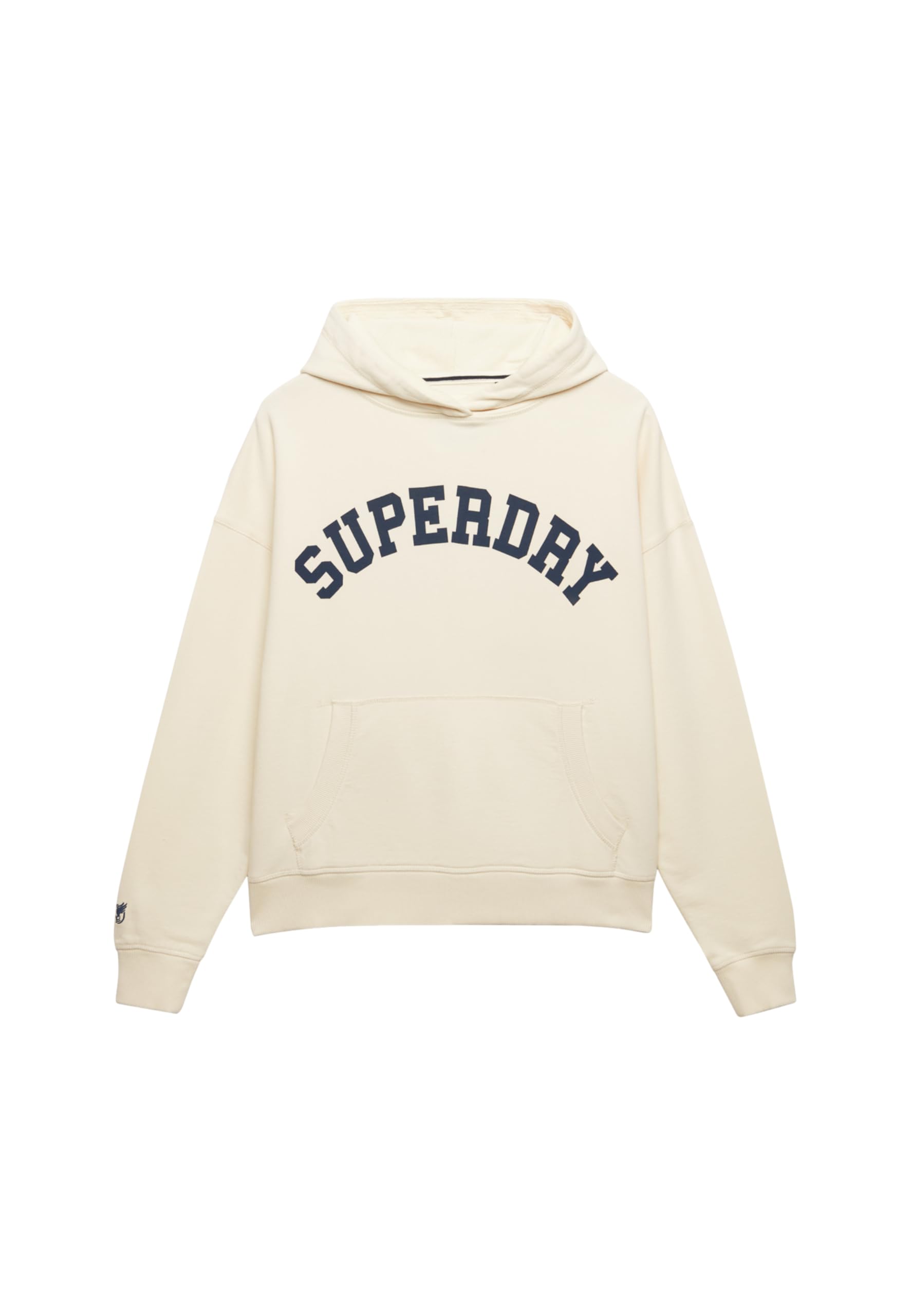 Superdry Women's Desert Bone Wool White Casual Athletic Essentials Hoodie, 12