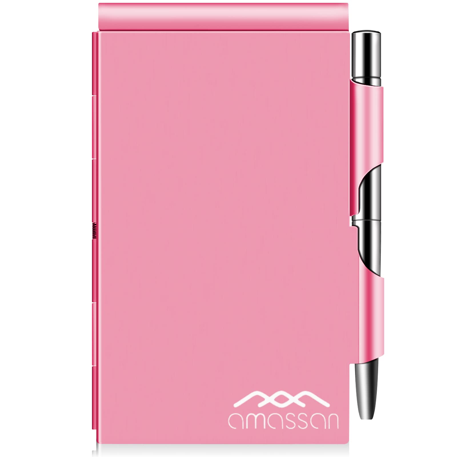 amassan Metal Small Notebook, Mini Notepad, Small Pocket Notepad Aluminum Note Case with Mini Metal Pen and 60-Page Sheets - Memo Books Note Pads โ image 1