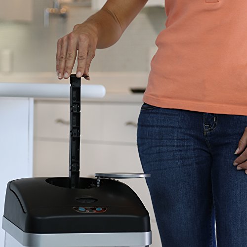 image for HALO 13 Gallon Touchless Trash Compactor Automatic Trash Can, Stainles