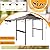 Burbell 5 x 11'grill Gazebo with Extra Shadow with 33ft Outdoor String Lights, Outdoor BBQ Grill Canopy with Extra Side Awnings and LED Lights with 40 Bulbs Waterproof for Patio Party Backyard (Brown)