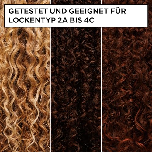 Garnier Fructis Locken Methode Spülung, Conditioner für alle Lockentypen, 14%-Feuchtigkeits-Komplex mit Hyaluron & Shea-Fettsäuren, mehr Feuchtigkeit, für geschmeidigeres Haar, ohne Silikone, 200 ml