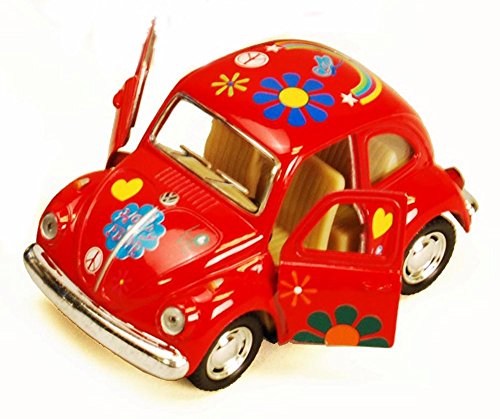 1967 Volkswagen Classic Beetle con Calcomanías, Rojo