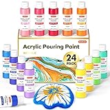 Sicherheit: Das Acryl Pouring Farben Set entspricht ASTM D-4236 & EN71-3. Es ist ungiftig, säurefrei, sicher und für Menschen jedes Alters geeignet.