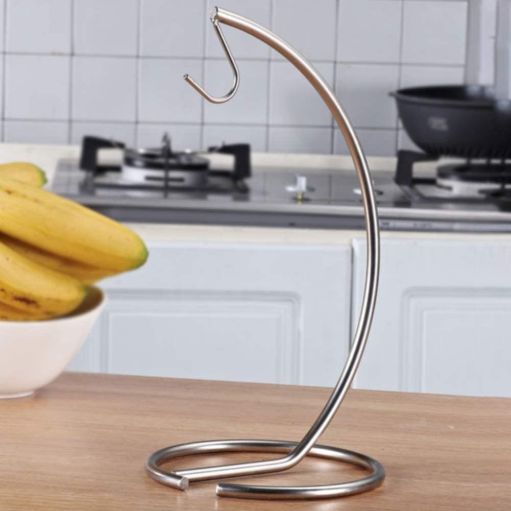 zalati Soporte para plátanos de acero inoxidable para colgar frutas para decoración del hogar y la cocina