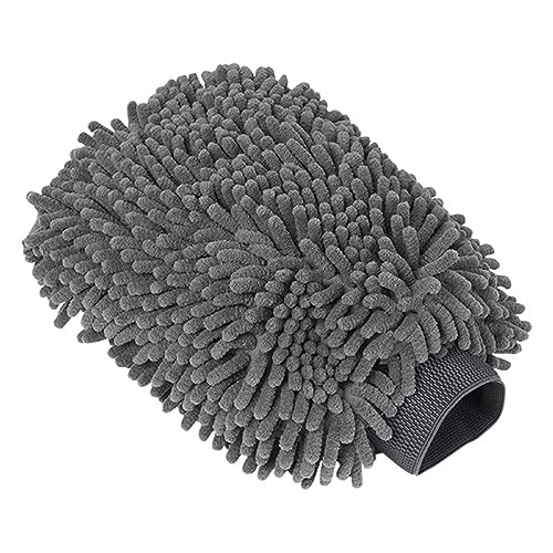 Image of Auto Hub Chenille Microfiber Wash Mitt, Car Cleaning Gloves with Thick Plush, Ultra Soft Strands, Scratch Free and Water Absorbent Microfiber Gloves for Car & Bike Washing Pack of 1