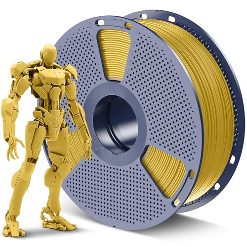 Image of SUNLU ABS Filament 1.75mm 3D Printer Filament, Highly Resistant Durable, Heat Resistance, Excellent Toughness, Compatible with 99% FDM 3D Printers, 1kg Spool (2.2lbs), 350 Meters, Gold