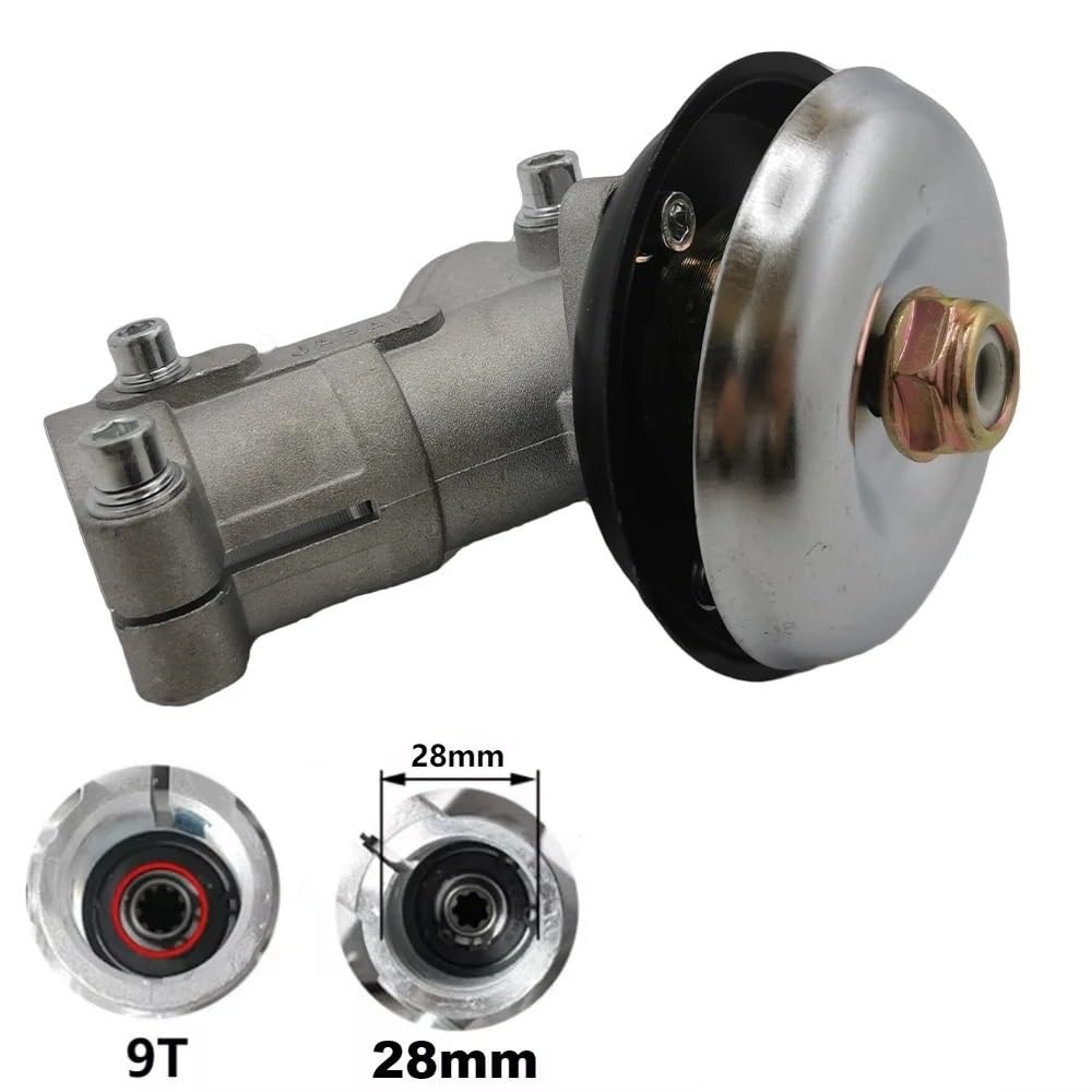 Caja de engranajes de recambio Caja de cambios con cabezal palanca for cortacésped césped y jardín, 26mm, 28mm, 7T, 9T, apto for accesorio pieza desbrozadora | 28mm 9teeth