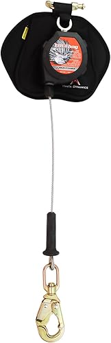 Miniatura 22 de Malta Dynamics Edgehog Leading Edge - Línea de vida autorretráctil (SRL) de 10 pies con gancho a presión Línea de vida de cable de acero Doble