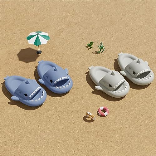 Shark Slippers Shark Slides Shark Style Anti-Slip Open-Toed Slippers Casual Beach Foam Shoes for Women and Men4