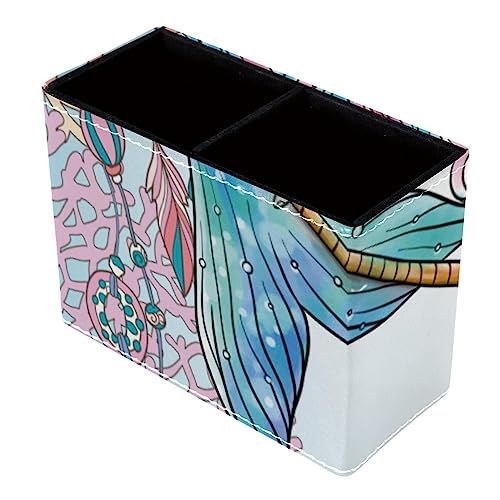 suojapuku Organizer da scrivania portapenne,portamatite per scrivania,sirena conchiglia di corallo,Portapenne per pennarello portapenne