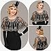 ELECLAND 10 Pieces 1920s Flapper Gatsby Accessories Set Fashion Roaring 20's Theme Set with Headband Headpiece for Women (Black Gold, Style 2)