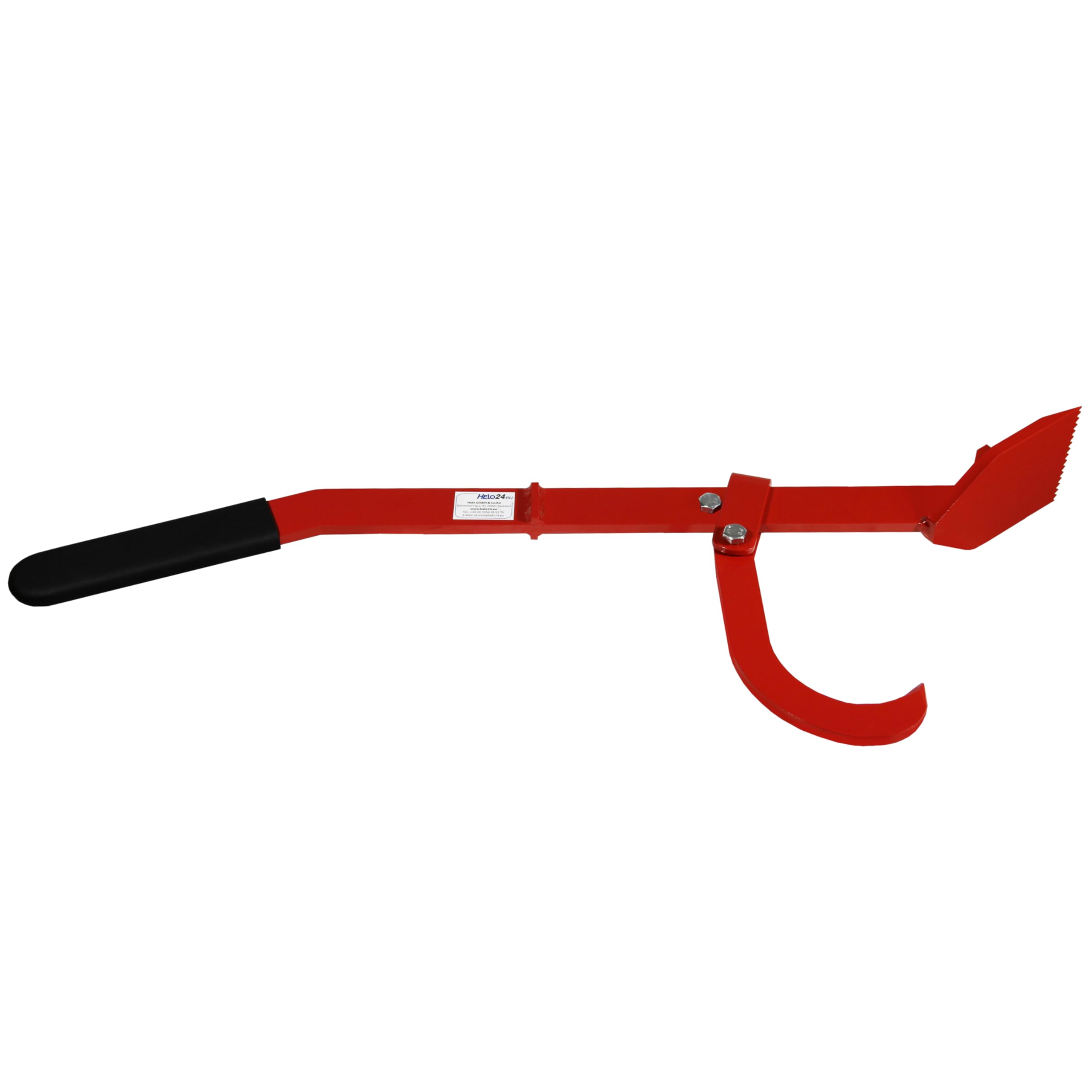 Fällheber Stammwender Holzwender Fällhilfe aus Stahl, 80-130 cm verstellbar, Wendehaken Ergonomischer Rutschfester Handgriff Rot (F1 - 80cm)