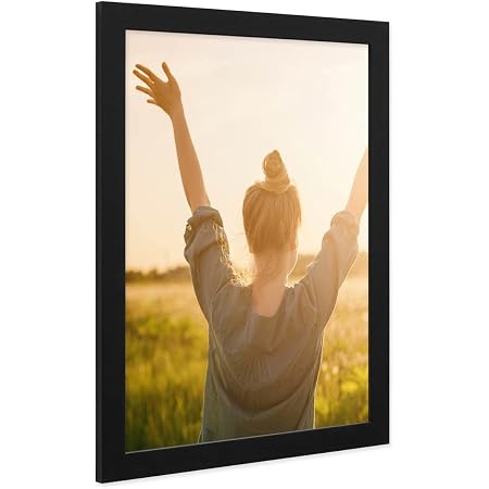 Scholar Tree 2er Set Bilderrahmen 30x40 Schwarz MDF Holz-Rahmen mit bruchsicherem Acrylglas. ideal für Zertifikat zum aufhängen und aufstellen.rahmen 30x40