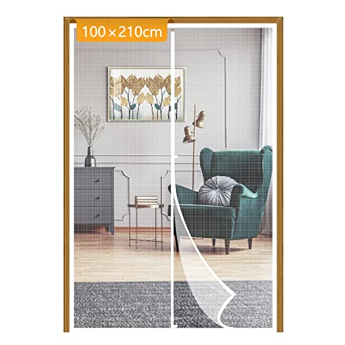 Yotache Moustiquaire Porte 100x210cm Blanche Rideau moustiquaire Cover