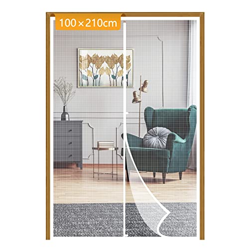 Yotache Moustiquaire Porte 100x210cm Blanche Rideau moustiquaire