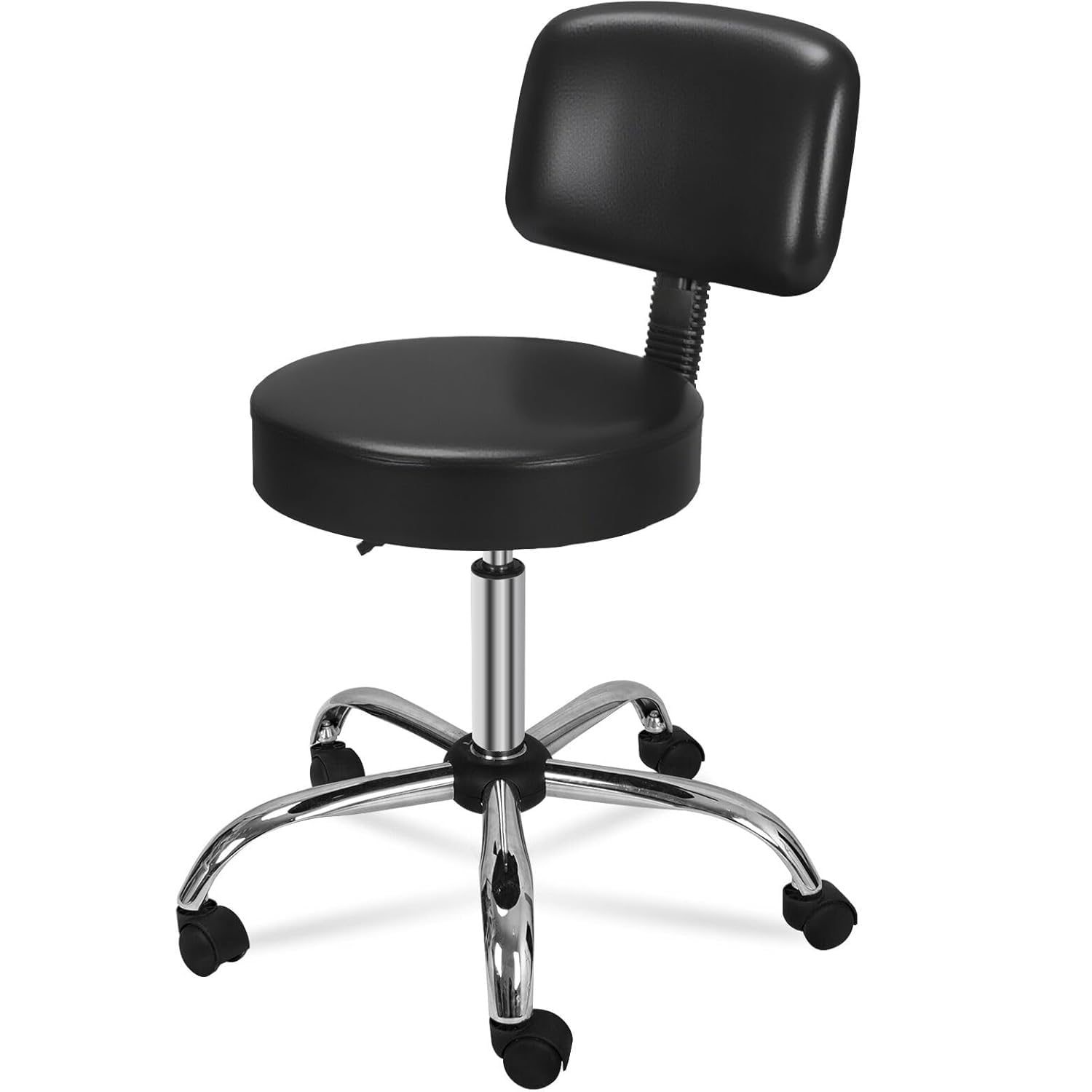 ZENY Adjustable Round Rolling Stool with Wheels Drafting Stool Chair for Salon Spa Tattoo Home Office Medical Massage