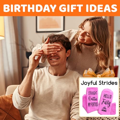 HAPPYPOP 50TH Birthday Gifts - Women Her Bday Socks Male Man, 50 Year Old Gift Ideas for Him Female3