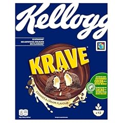 Kellogg's Krave Cookies & Cream | Gusto Biscotto e Crema | Cereali per la Colazione | Confezione Singola da 375g (1 x 375g)