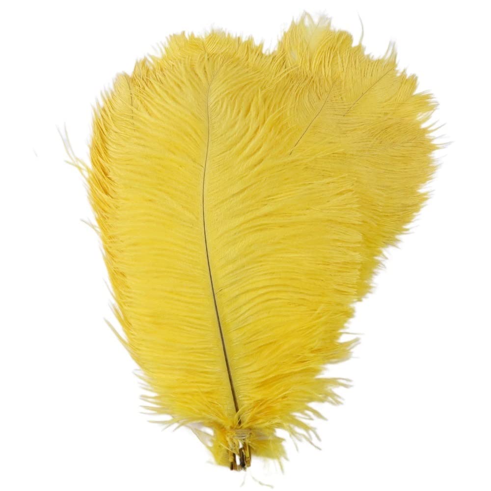 Plumes d'autruche dorées 30-35cm pour volume de centre de table sans fausses plumes