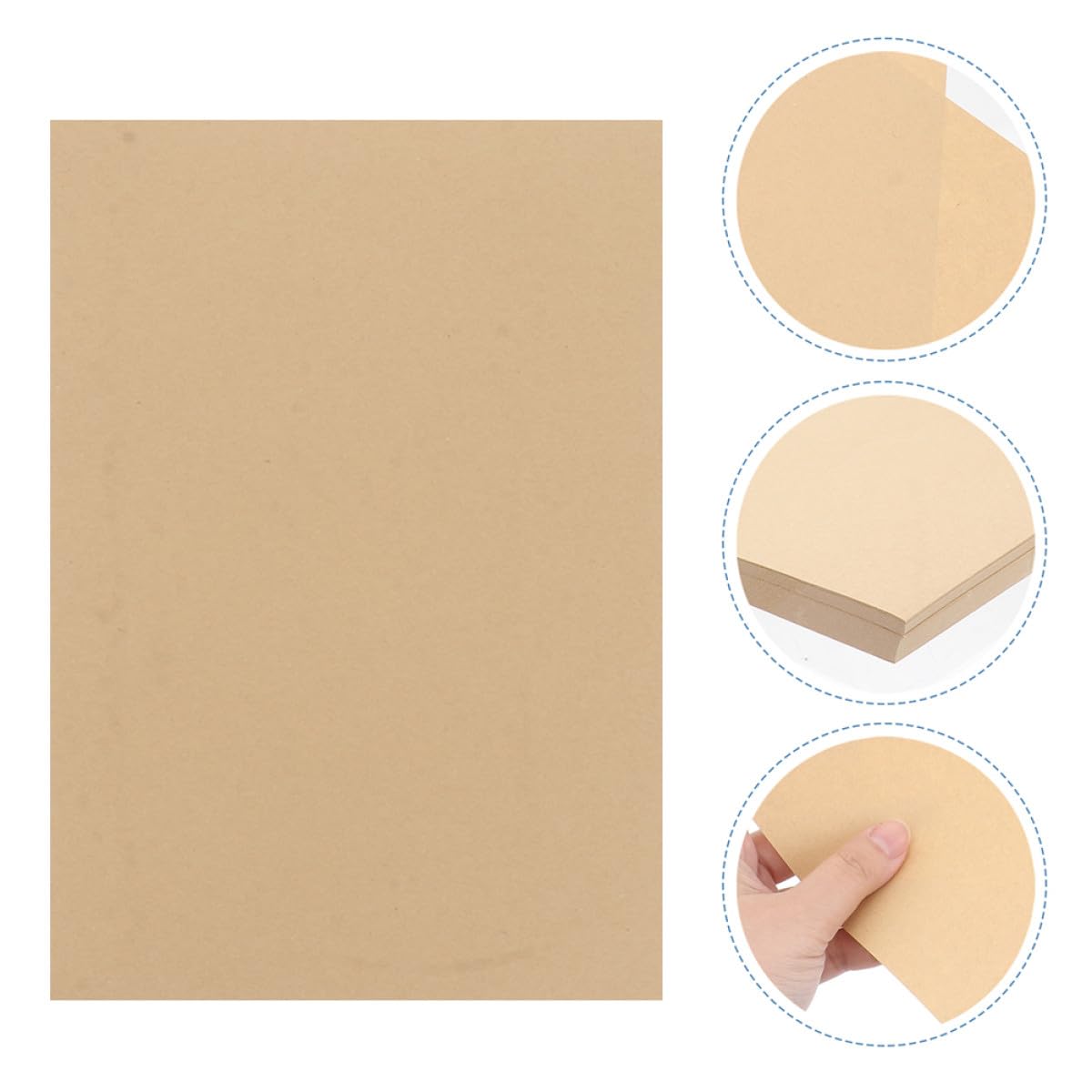Toyvian 100 Blatt A4 Kraftpapier Briefpapier aus Verstärktem Buchbinderpapier Hautfreundlich mit Eleganter Struktur Vielseitig für Schreiben Basteln und Verpacken