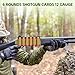 4 Packs 6 Rounds Shotgun Shell Holder for 12 Gauge with Hook & Loop Backing, Shotgun Card with Adhesive Back Sticker, Molle Saddle Shot Carrier, Buttstock Ammo Pouch, Tactical Cartridge Organize,Khaki