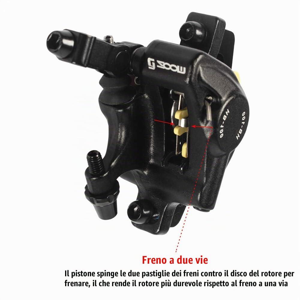 Lixada Freno a Disco Idraulico per Bici Pinze Anteriori/Posteriori Pieghevole Adatto a Rotore Bici da 160mm per Bicicletta da MTB Accessorio Bici