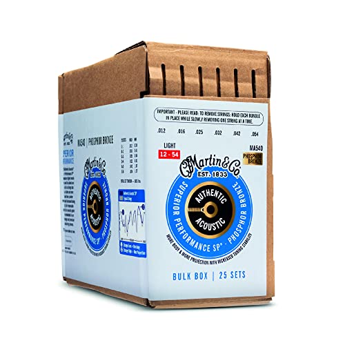 Image of Martin Authentic Acoustic Guitar Strings, Superior Performance Light 12-54, 92 /8 Phosphor Bronze, 25 Sets