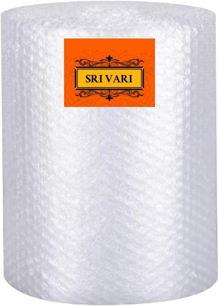 - SRI VARI 40 GSM Heavy AIR BUBBLE WRAP PACKING ROLL for Safety, Multipurpose Packing Needs 1 Meter Wide (5 Meter Length, Transparent) (1 METER X 5 METER, Transparent)