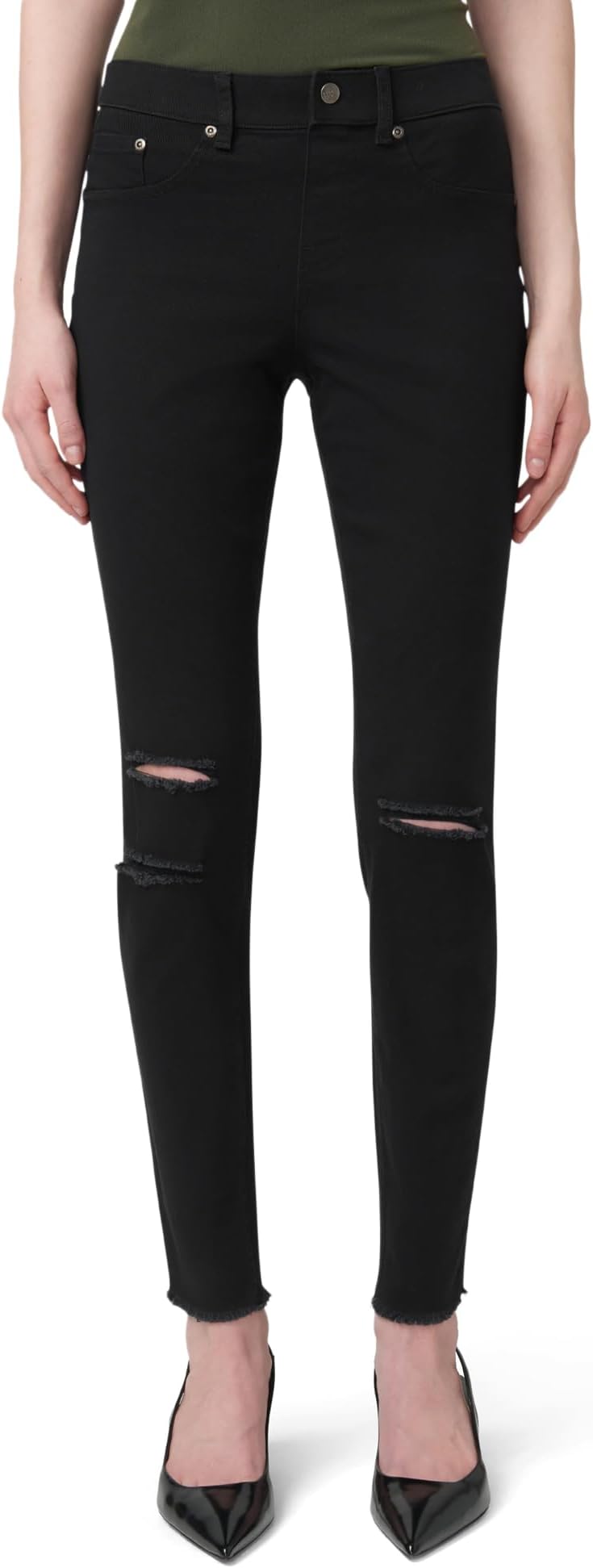 Women's Ripped Knee Denim Leggings
