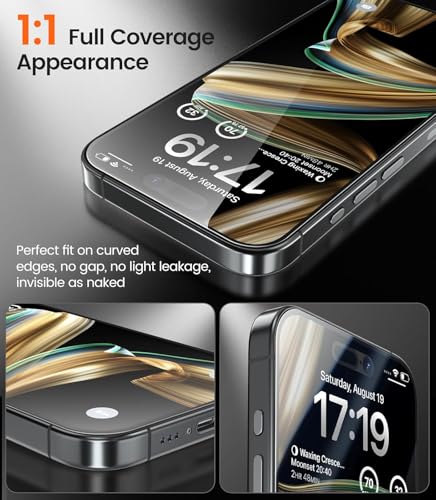 Image of EZ-GLAZ-4 Pack for iPhone Air Screen Protector[6.5 inch] 9H+ Hardness 12FT Military Grade Shatterproof Long Durable Tempered Glass Film with Flawless Fit Box, HD Clear, Scratch Resistant
