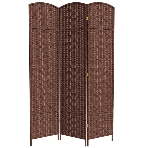 Red Lantern 7 ft. Tall Diamond Weave Room Divider -