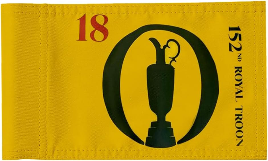British Open 2024 Golf Pin Flag Practic Putting Green Golf Flag For Backyard Garden Double-Sewn 600D Nylon Miniature Pin Flag (20"X13" Grommet)