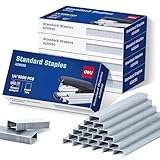 Deli Staples, 25000 Staples, Standard Staple for Desktop Staplers, 1/4'' Length, 210/Strip, 5 Boxes of 5000 Each