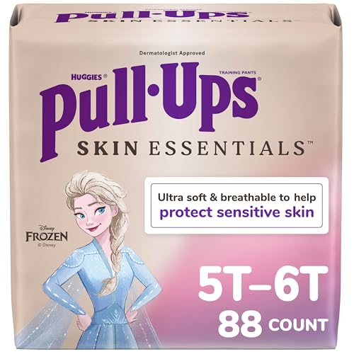 Image of Pull-Ups Girls' Skin Essentials Potty Training Pants, Training Underwear, 5T-6T (46+ lbs), 88 Ct
