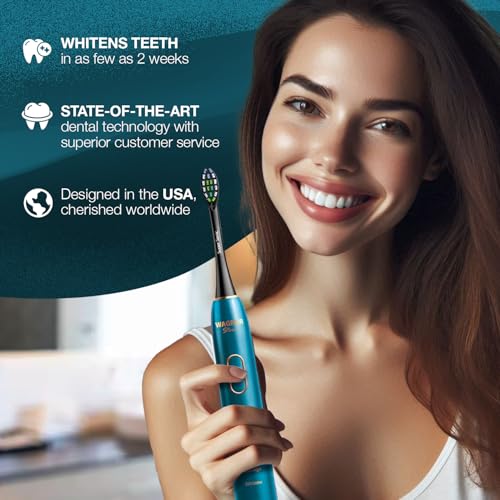 Wagner Stern IntelliBrush Series Whitening Electric Toothbrush with Pressure Sensor. Offers 4 Brushing Modes, 3 intensities, 8 Soft Brush Heads, and a Luxury Travel case. - Image 3
