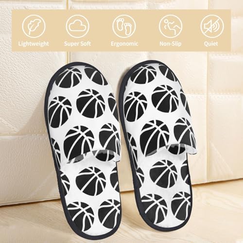 Basketball Slippers For Women Men Cozy Indoor And Outdoor Slip On Slippers Fuzzy House Shoes3