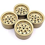 felgen defender gebraucht  Leoie 4 STÜCKE Metall 1,9 in Beadlock Felge für 1/10 RC Rock Crawler Traxxas TRX-4 D90 D110 Defender Axial SCX10 90046 90047 Gold