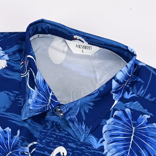 Image of Hawaiian Shirt for Men Tropical Shirts Summer Beach Button Down Short Sleeve Luau Aloha Floral Cruise Vacation Outfit 2026