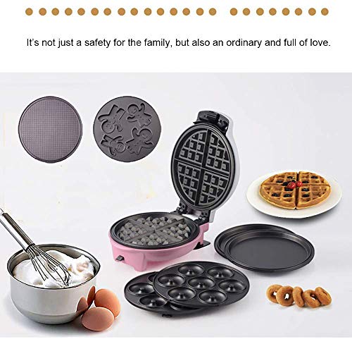 Küche Kleine Waffeleisen, Multifunktions-Pfannkuchenmaschine für den Haushalt, Eierbrötchen-Maschine Niedlicher rosa… – Bild 3