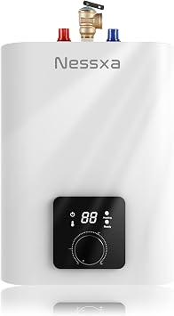 4 Gallon Electric Mini Tank Water Heater, 110V 1500W Compact Electric Storage Instant Hot Water Heaters, Point of Use On Demand Under Sink Water Heater for Home Kichen Bathroom
