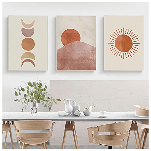 Affiche Morandi soleil lune pour une décoration murale de salon cocooning
