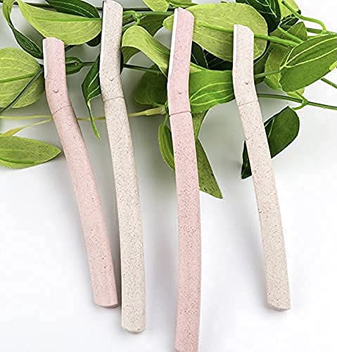 Eyebrow and Facial Razor by EcoWheatCo- Multipurpose- Exfoliating- Dermaplaning Razor- Small and Large Razor Set- 6 count