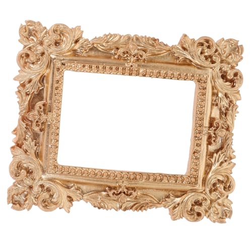 VALICLUD Marco de Fotos Mini Vintage de Resina con Imán para Frigorífico Diseño Europeo Dorado Decoración Romántica para Oficina y Hogar