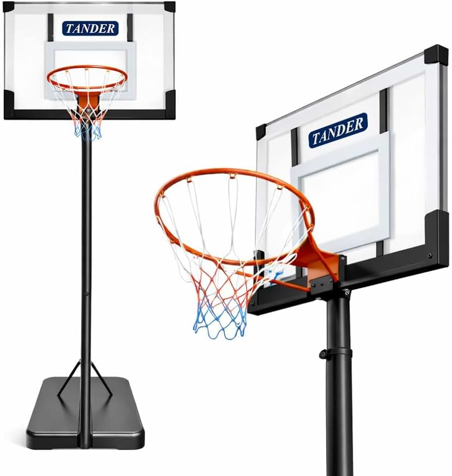 Tabela de Basquete Portátil Móvel Altura Ajustável 1,08 até 3,05 M Aro 45cm